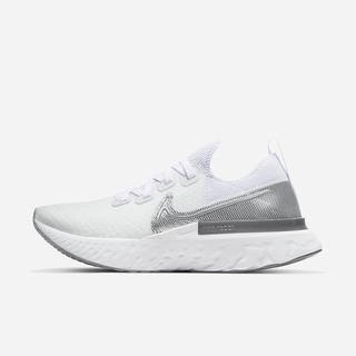 Adidasi Alergare Nike React Infinity Run Flyknit Dama Albi Platină Metal Argintii | IVTZ-36470